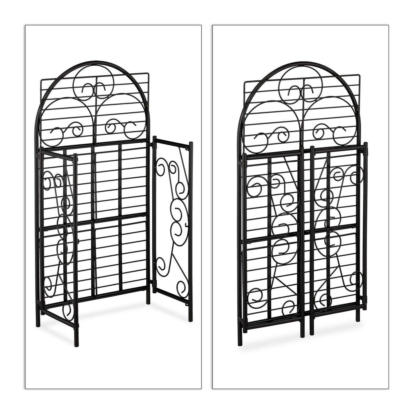 Folding metal flower stand