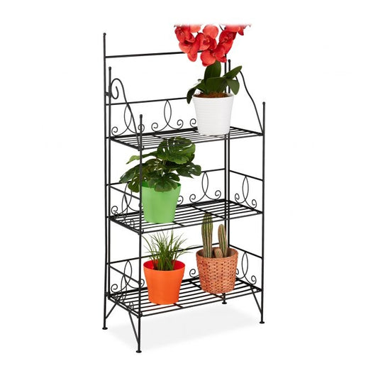 Folding metal flower stand
