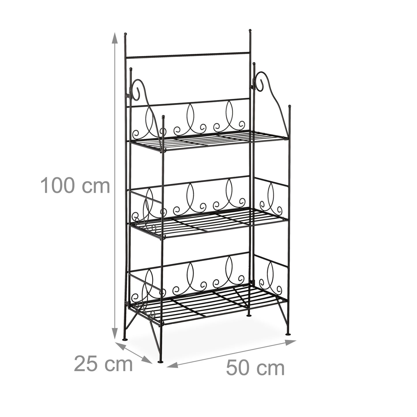Folding metal flower stand