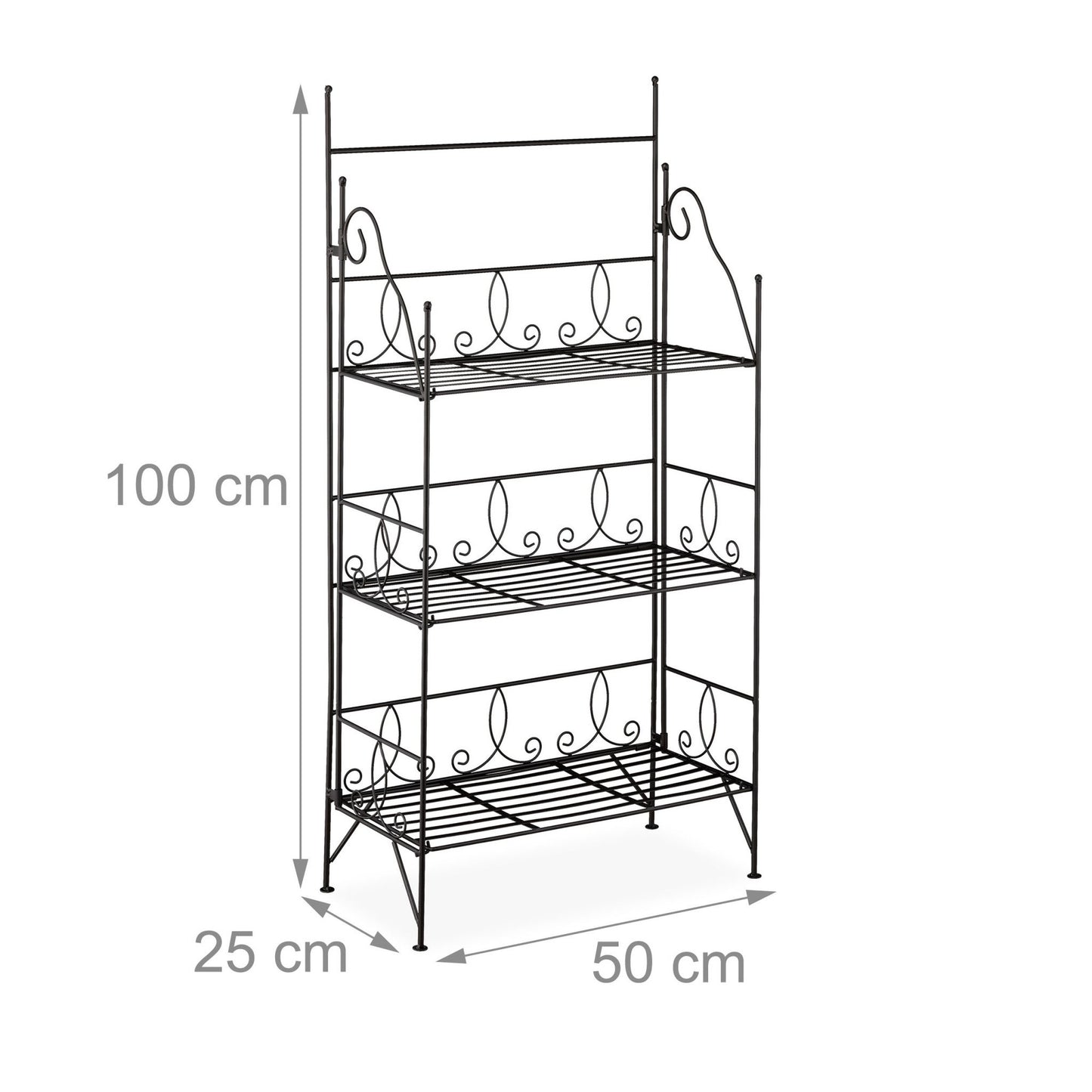 Folding metal flower stand