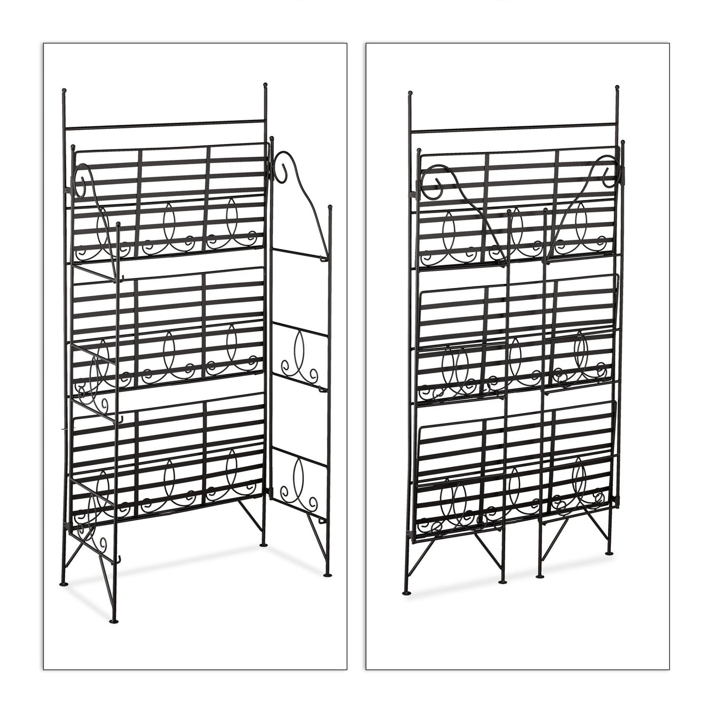 Folding metal flower stand