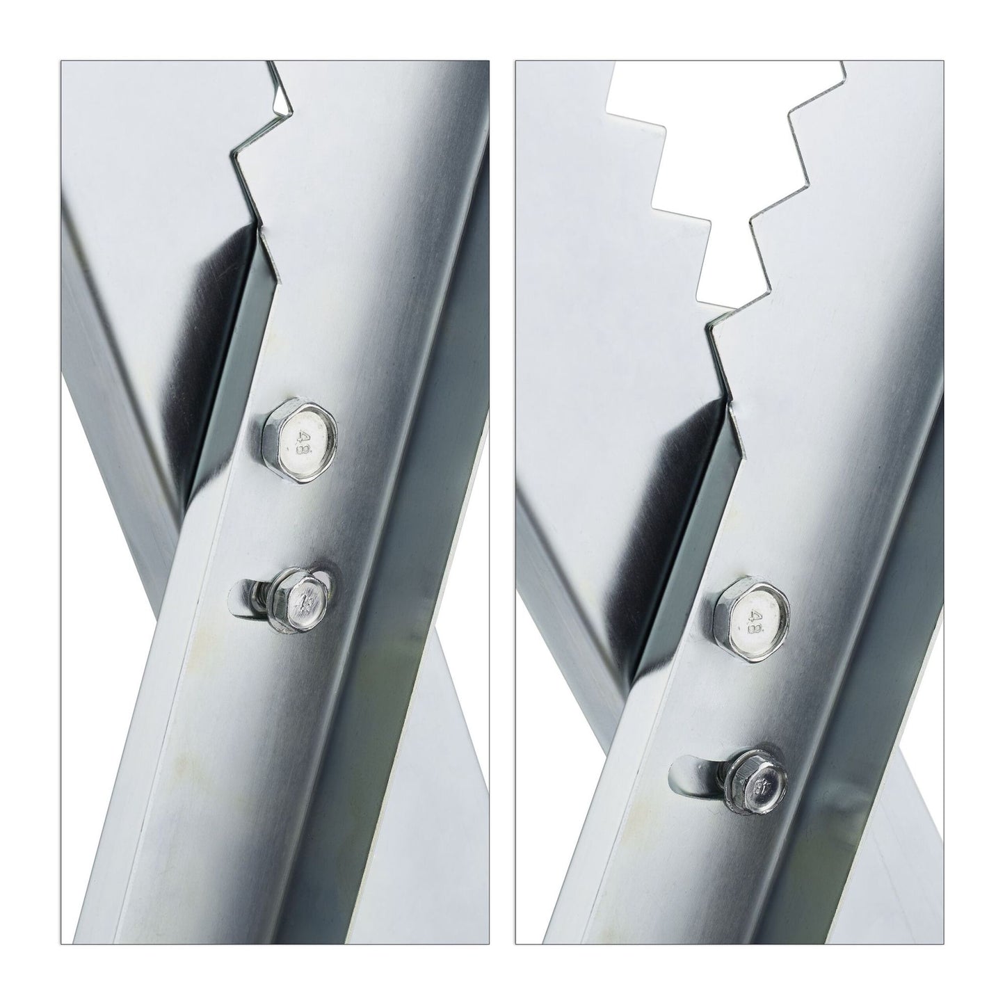 Folding metal saw stand