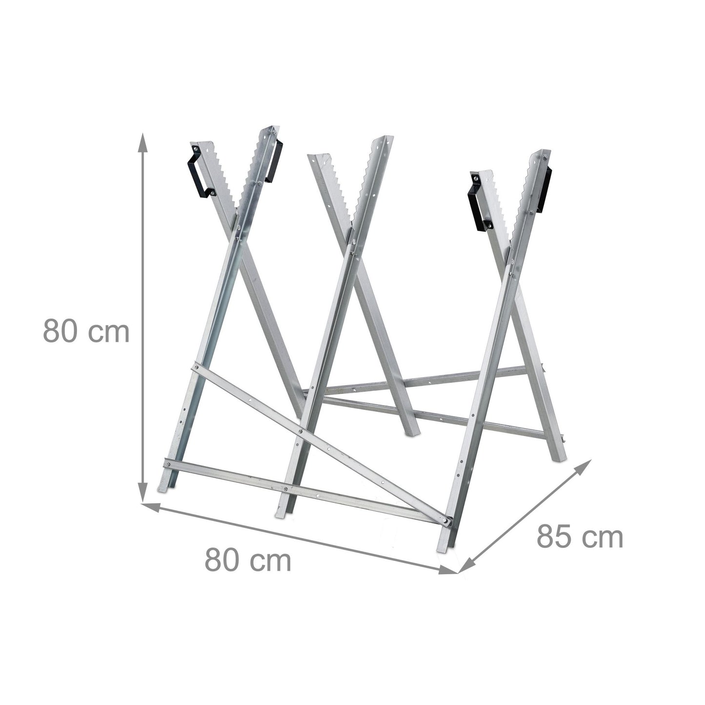Folding metal saw stand