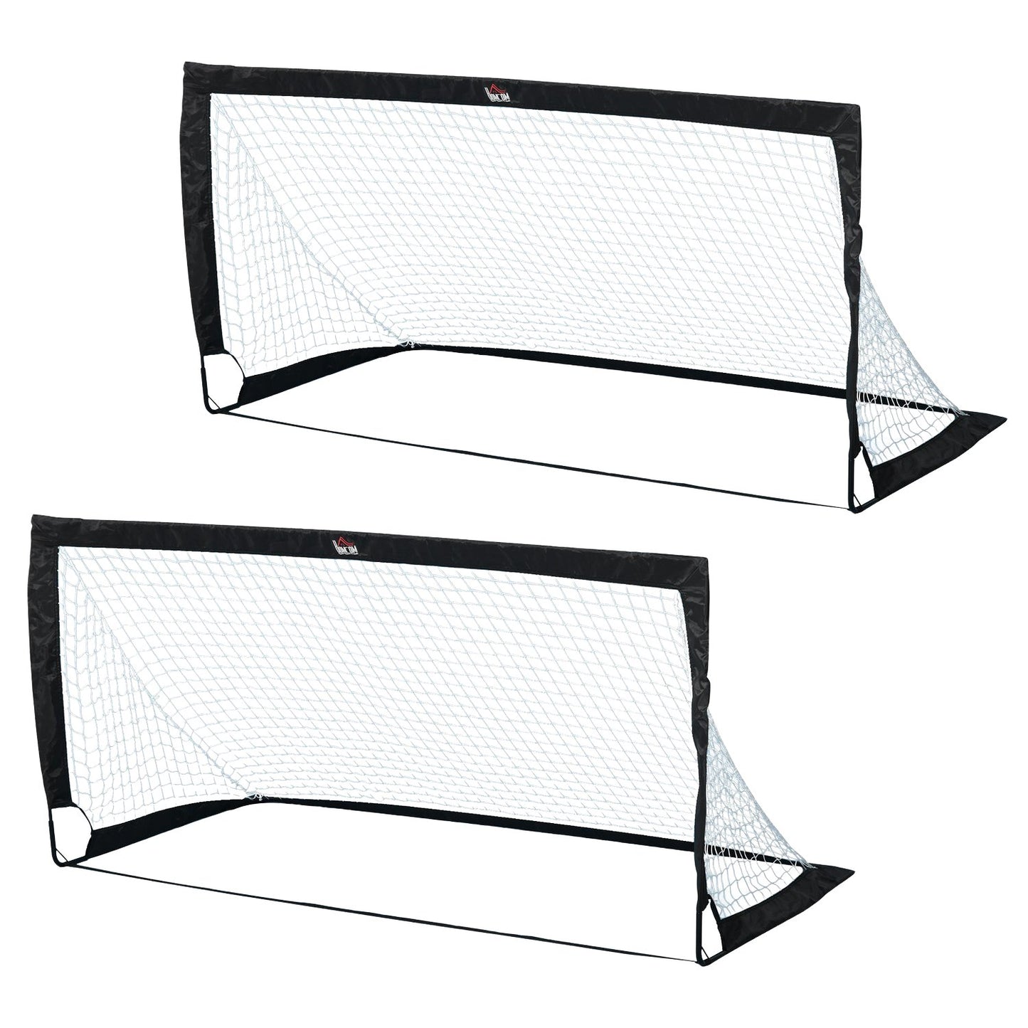 Folding mini soccer goals in steel and Tetrolon, set of 2