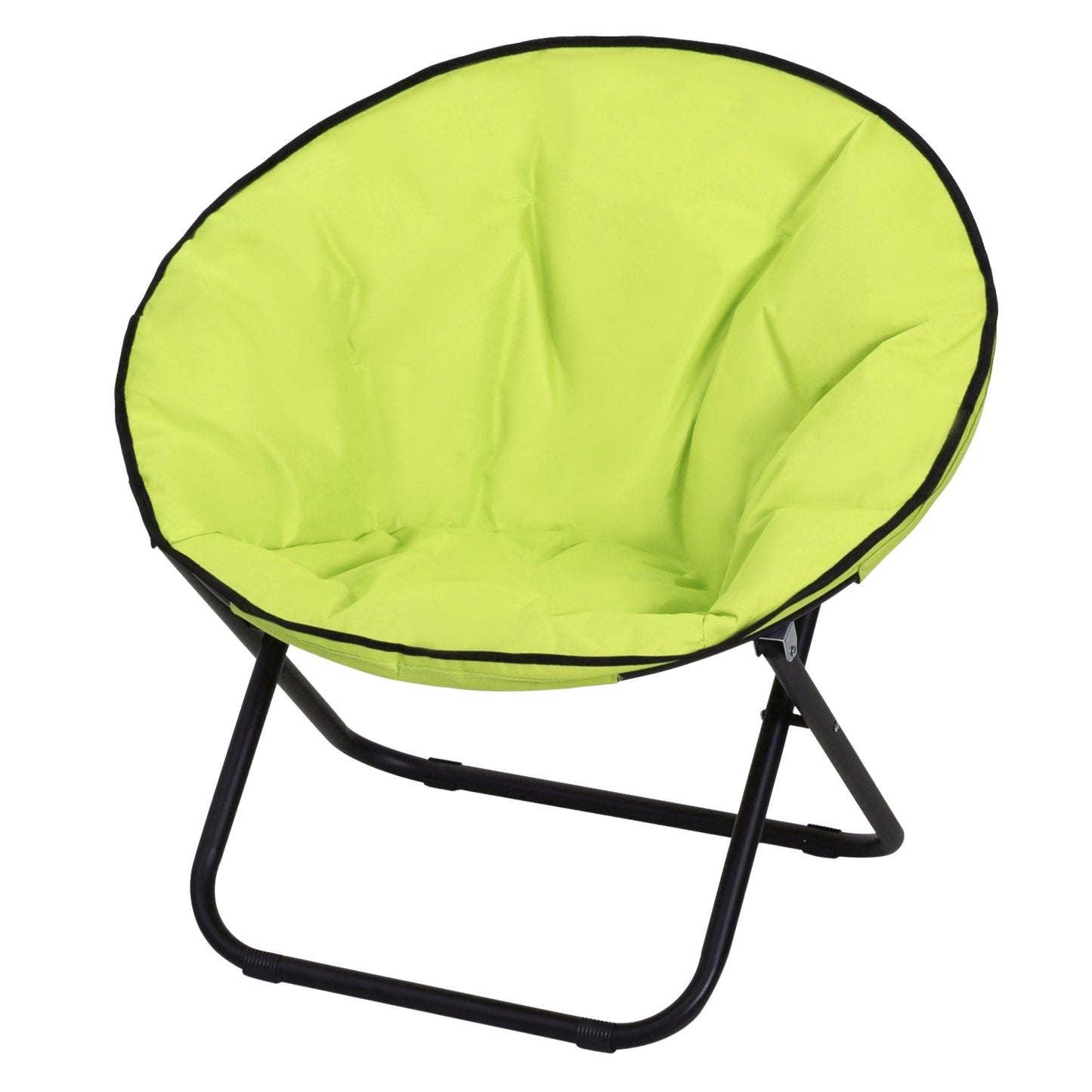 Folding outdoor camping chair, padded up to 120 kg, yellow