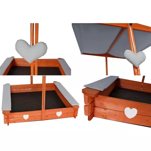 Folding sandbox with roof 24215