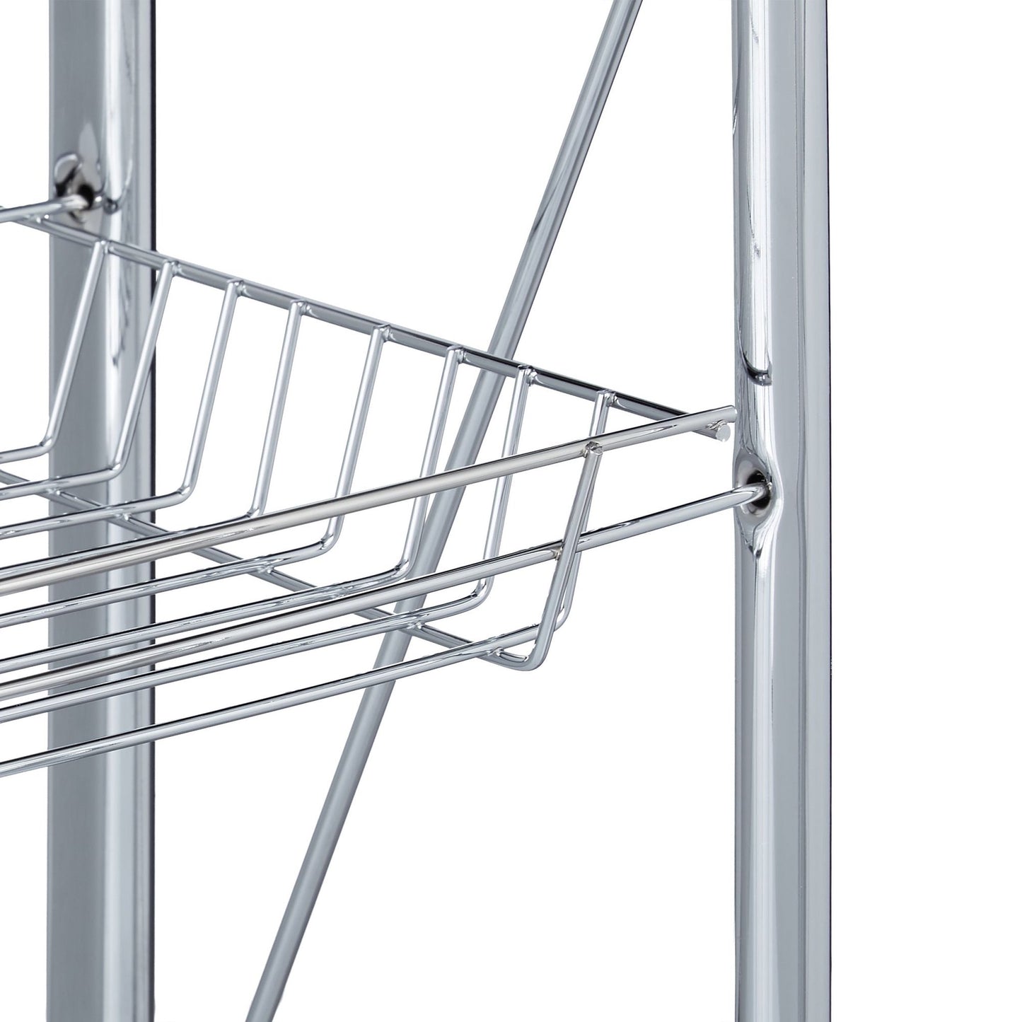 Folding serving trolley