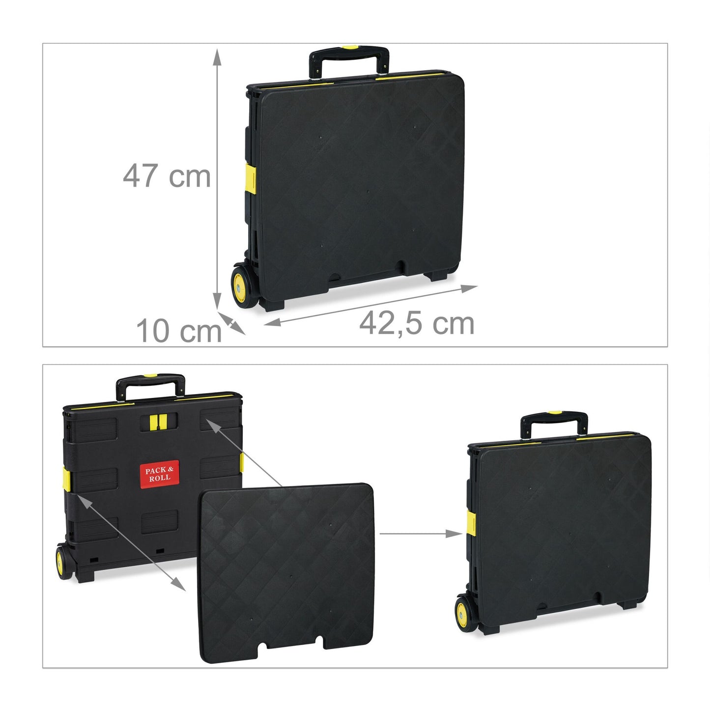 Folding shopping trolley