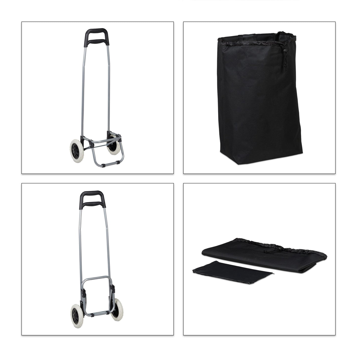 Folding shopping trolley