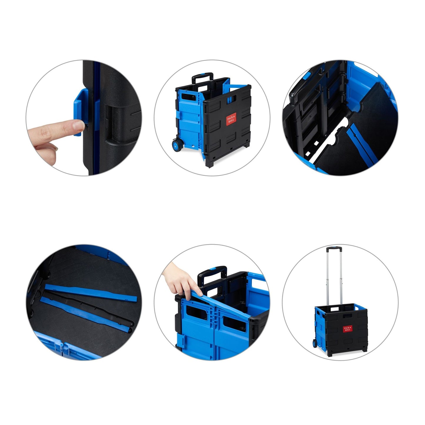 Folding shopping trolley