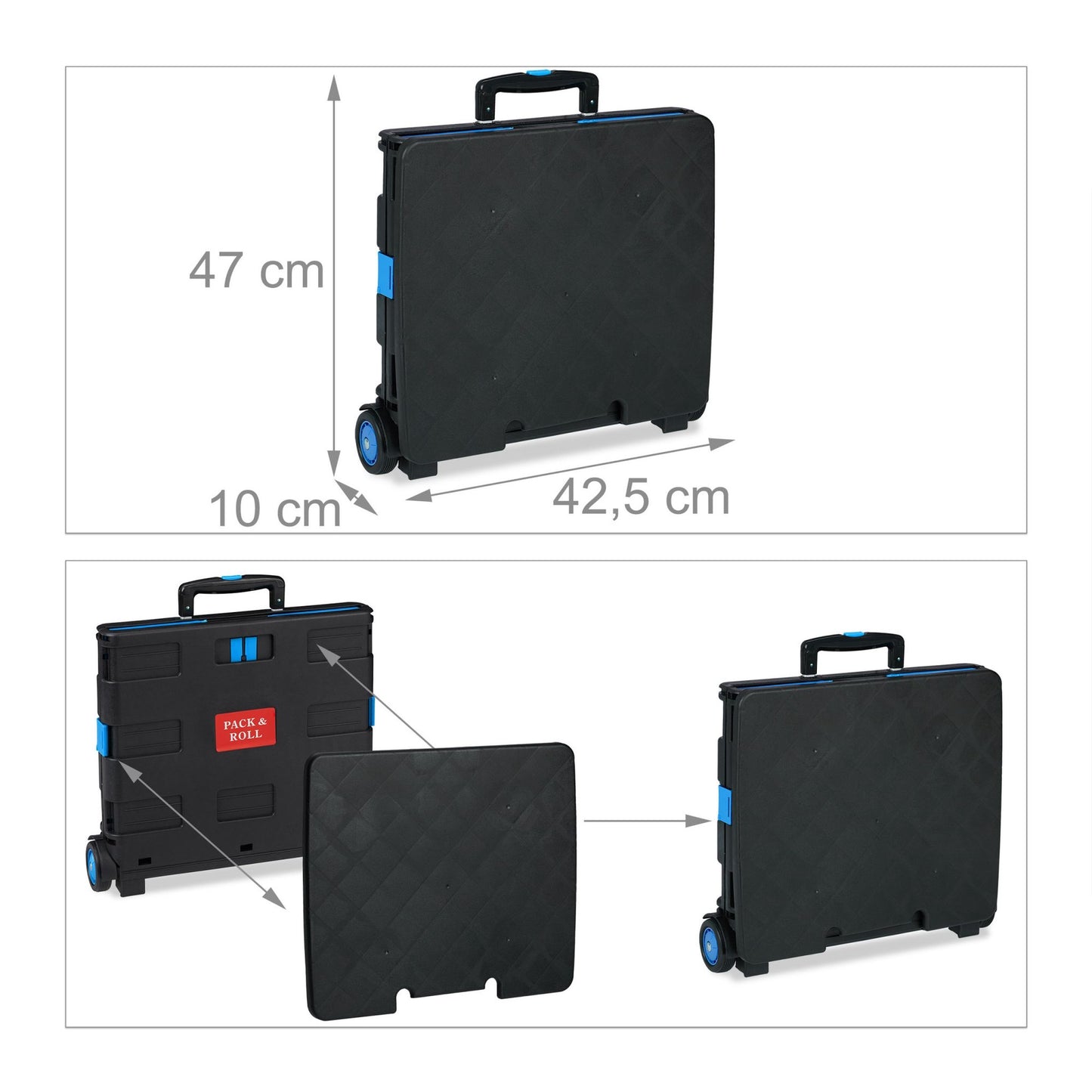 Folding shopping trolley