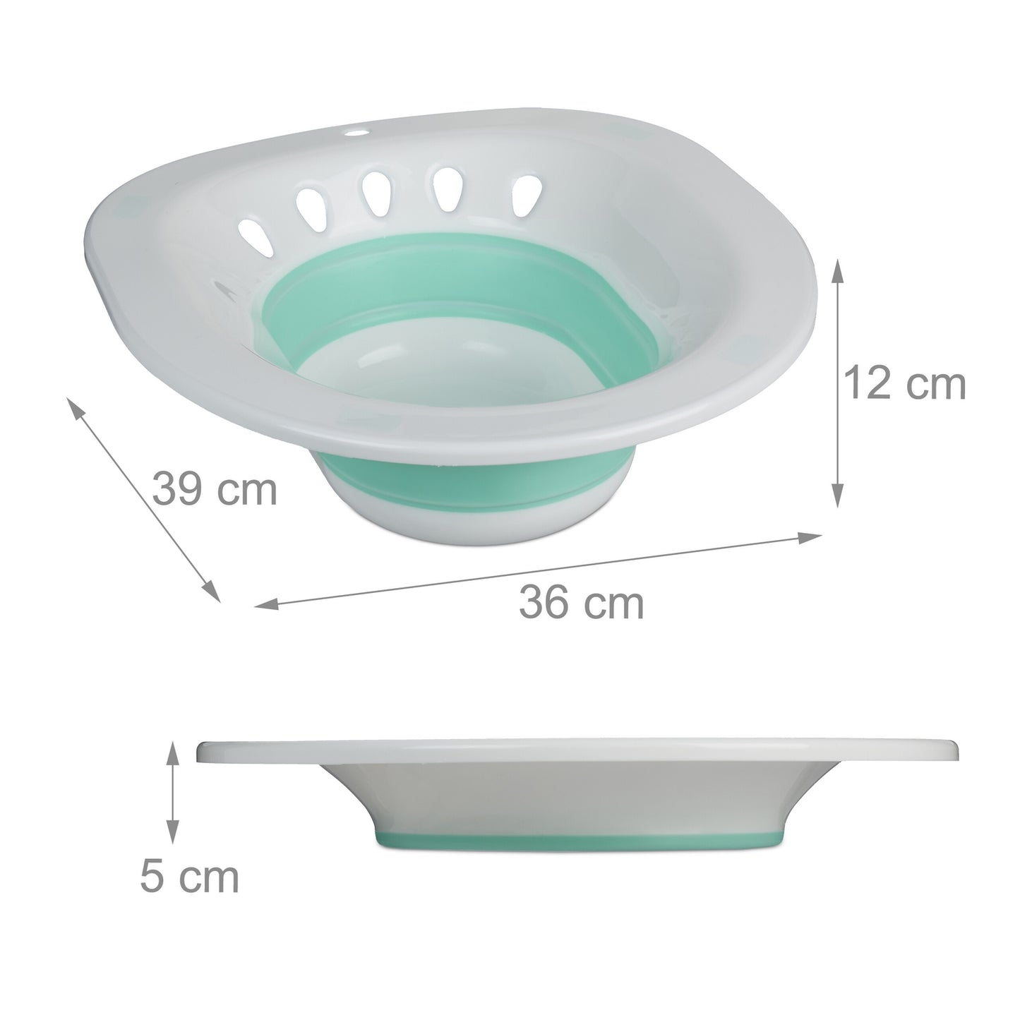Folding sitz bath for toilet