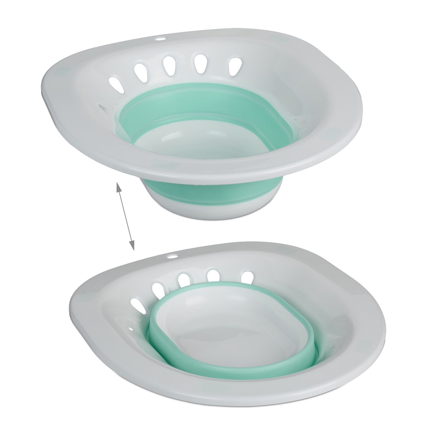 Folding sitz bath for toilet