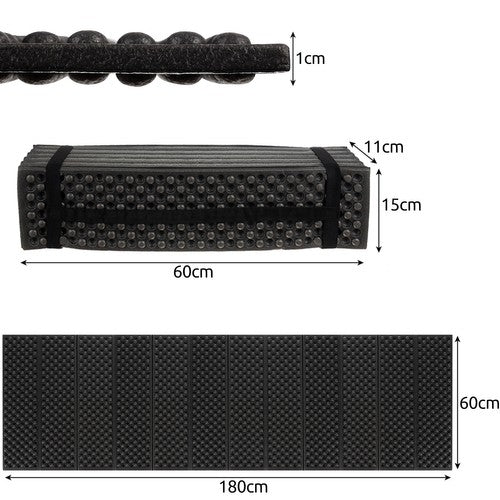 Folding sleeping mat 180x60x1cm Trizand 22870