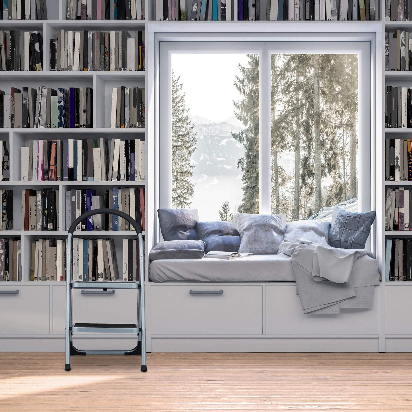 Folding stepladder, 2 steps