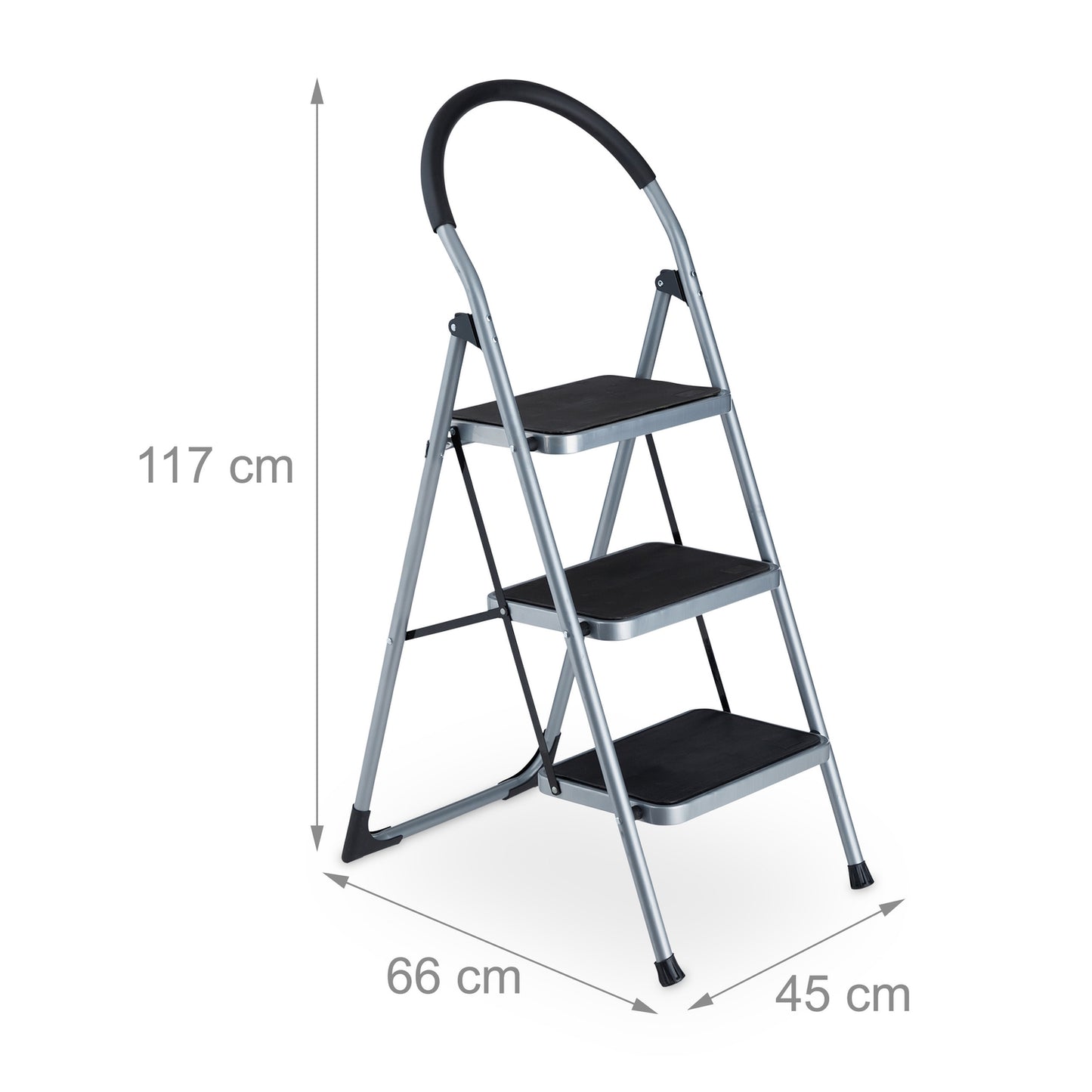 Folding stepladder, 3 steps