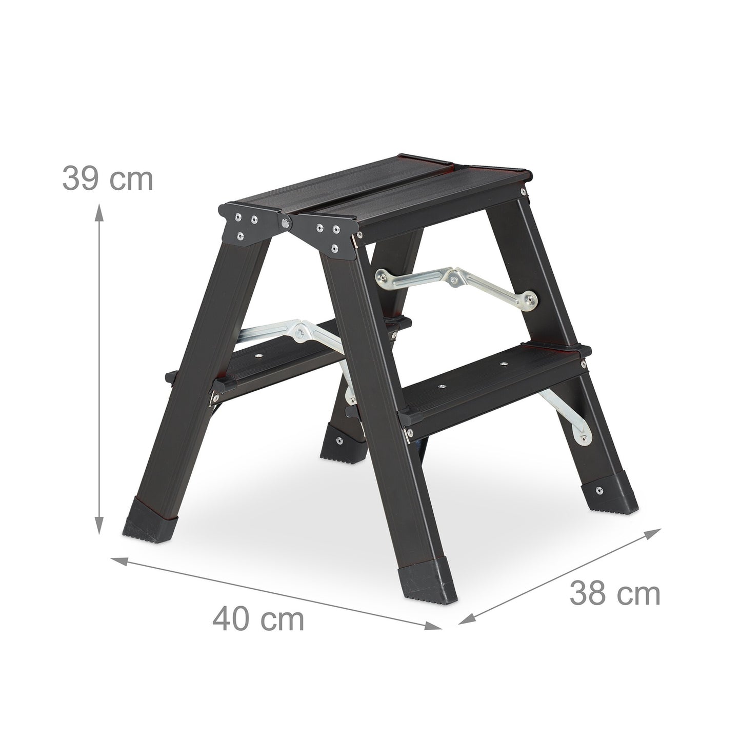 Folding stepladder in aluminium