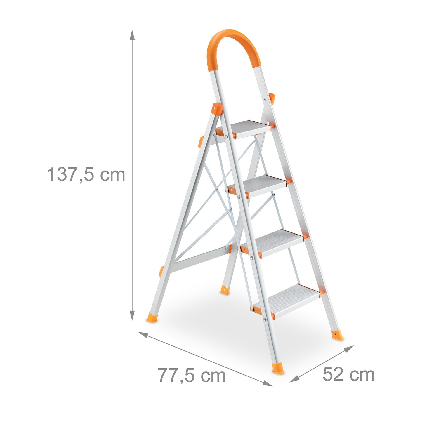 Folding stepladder with handle