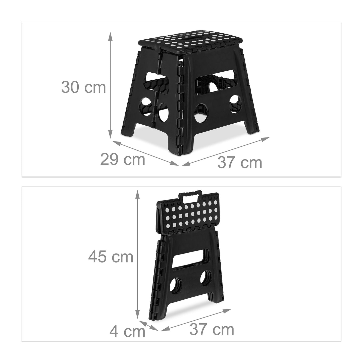 Folding stool L black