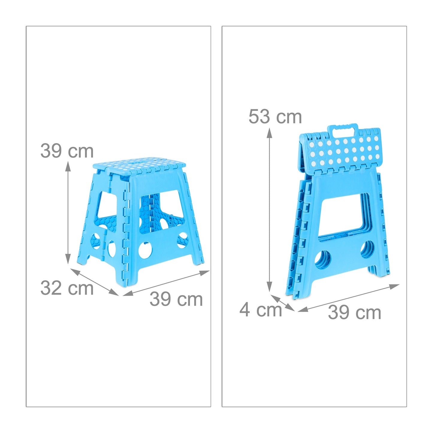 Folding stool XL blue