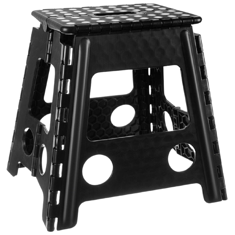 Folding stool black and white 39cm