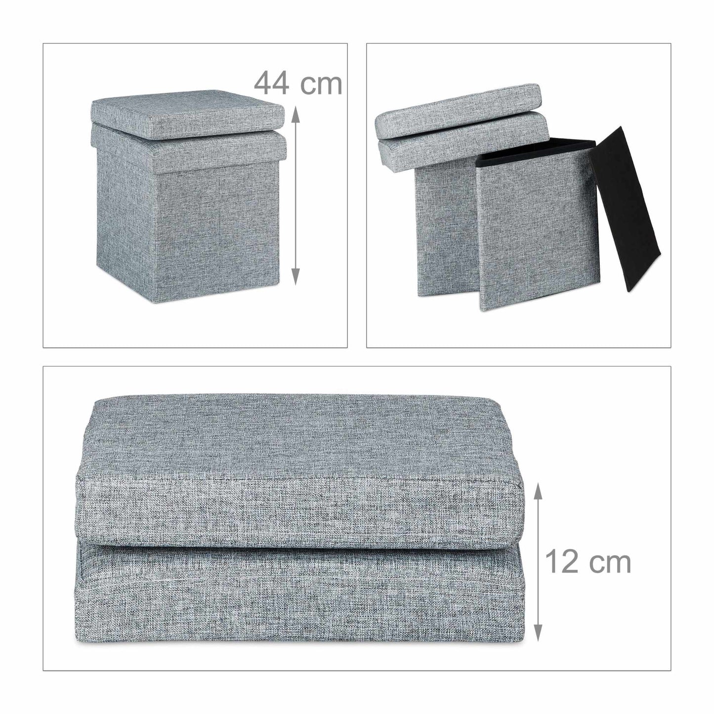 Folding stool with backrest