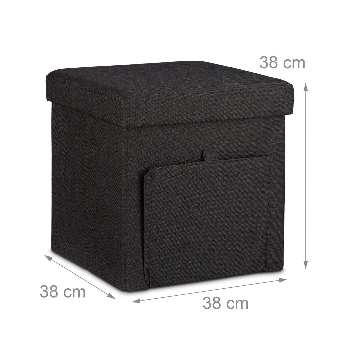 Folding stool with flap