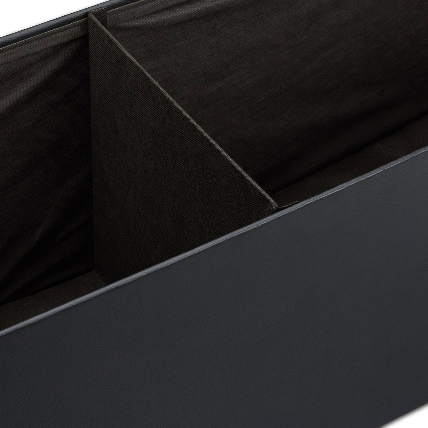 Folding storage bench in artificial leather