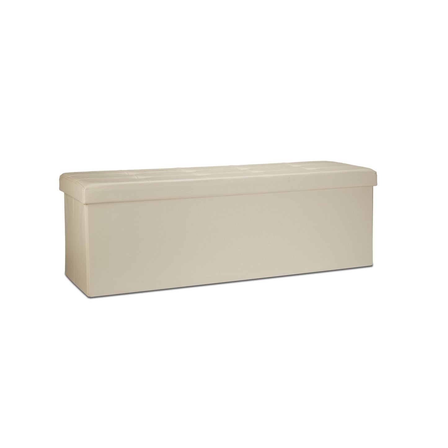 Folding storage bench in artificial leather