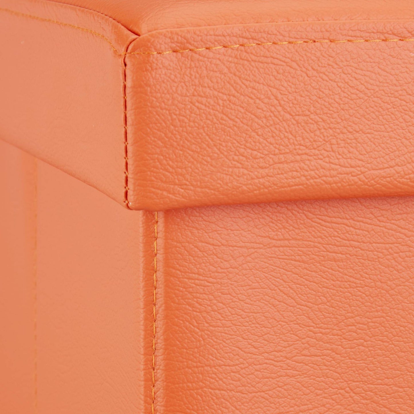 Folding storage bench in artificial leather