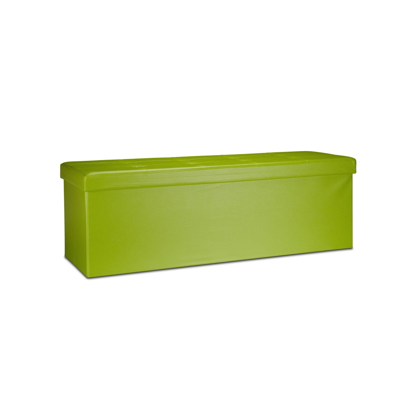 Folding storage bench in artificial leather