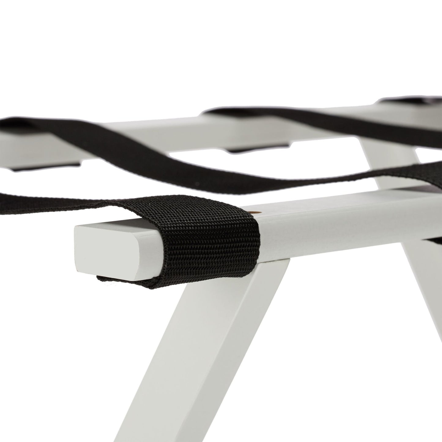 Folding suitcase stand in white
