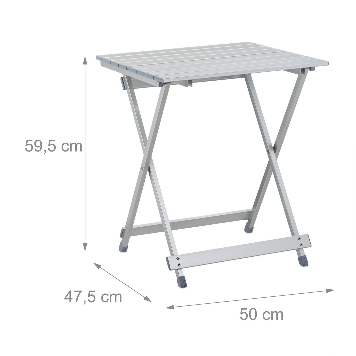Folding table aluminum 49.5 cm