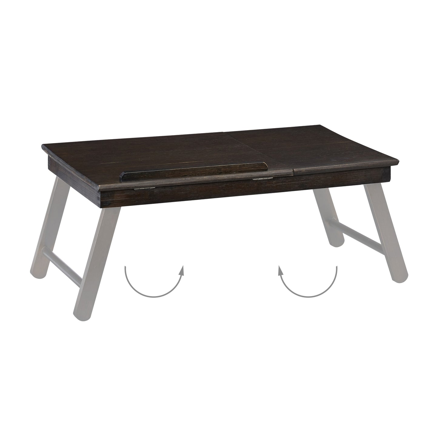 Folding table for laptop dark brown