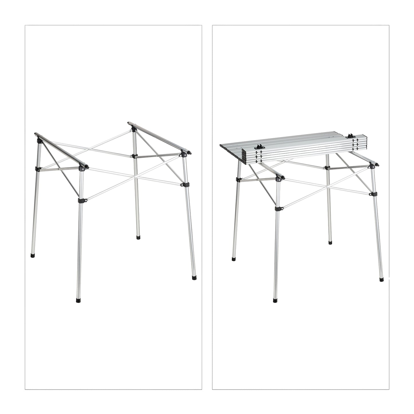 Folding table in aluminium