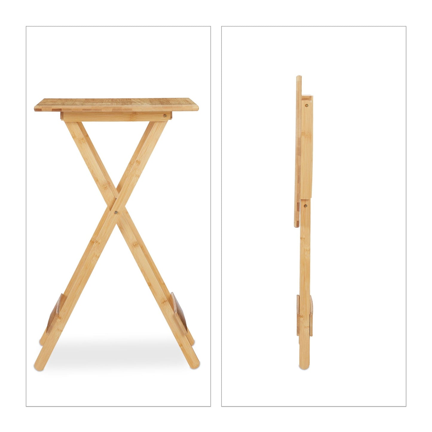 Folding table in bamboo