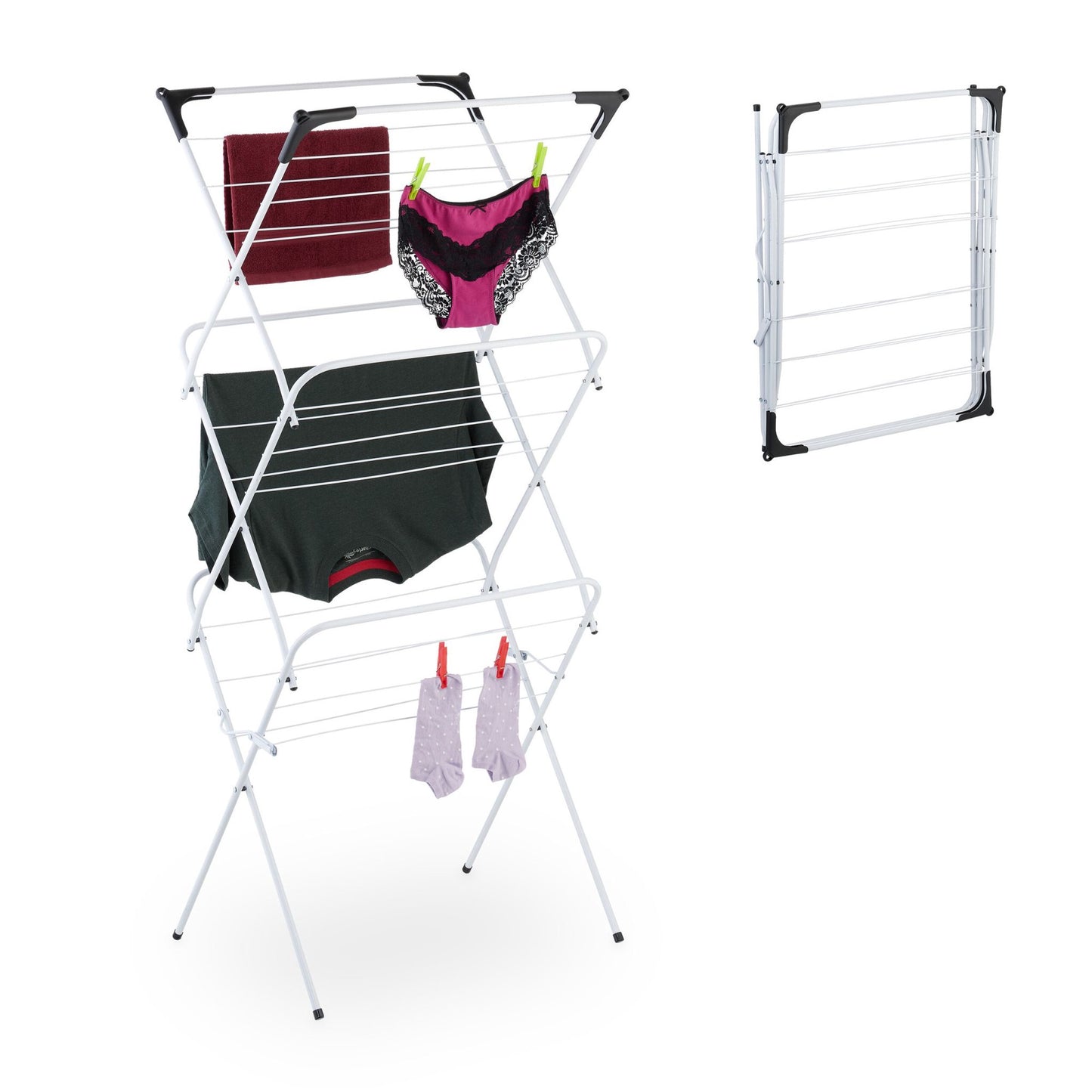 Folding tower clothes horse