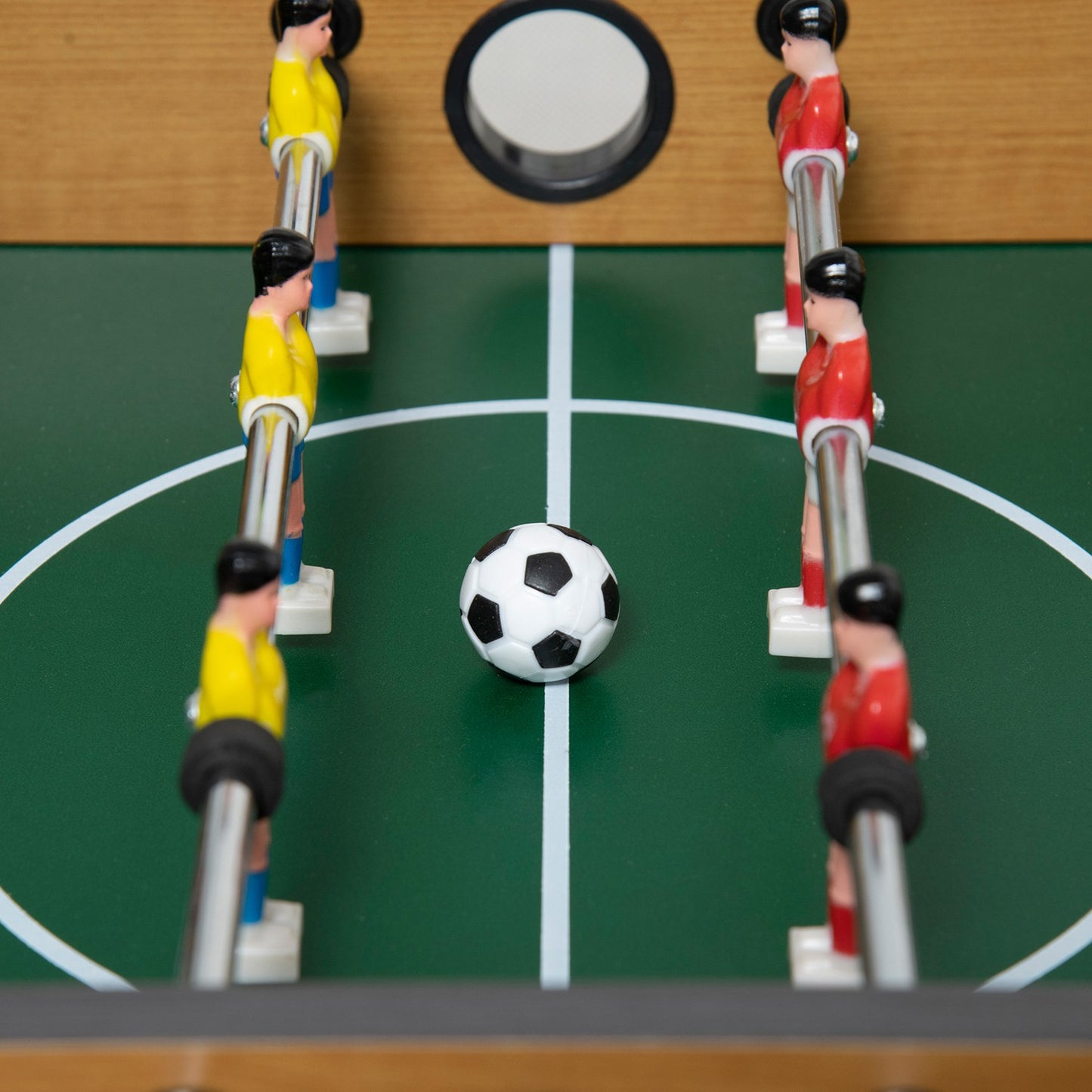 Foosball Table Set, Compact Wood Design, 2 Balls, Scoreboards