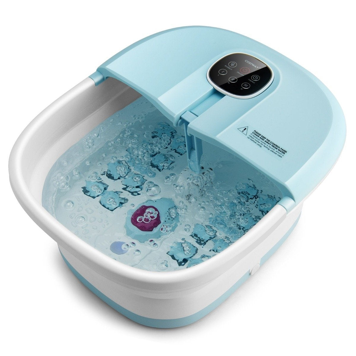 Foot Bath Massager Foldable Electric Foot Bath Heater 33.5 x 41 x 20.5 cm Blue