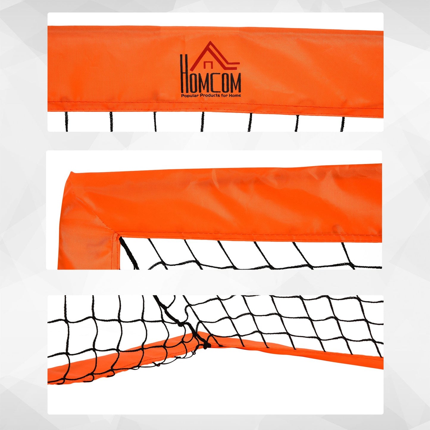 Mini folding soccer goals, metal and Oxford cloth, set of 2