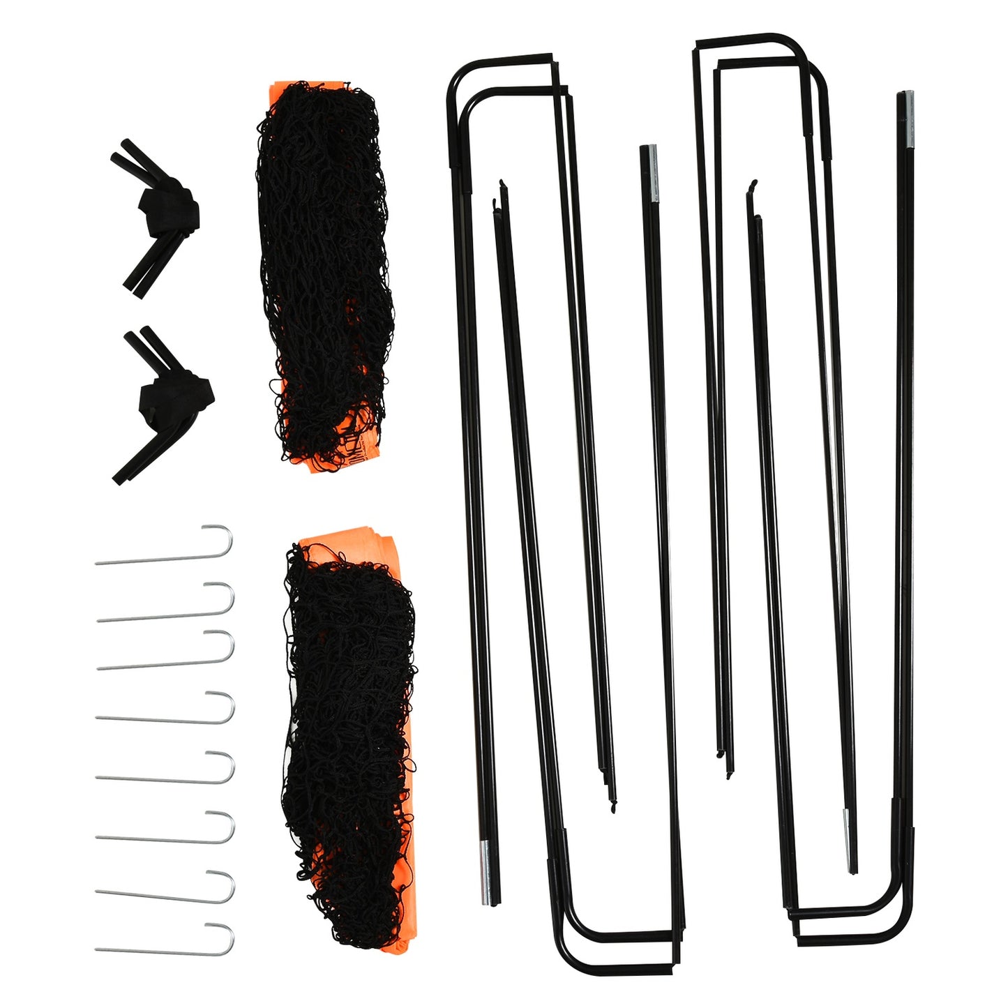 Mini folding soccer goals, metal and Oxford cloth, set of 2