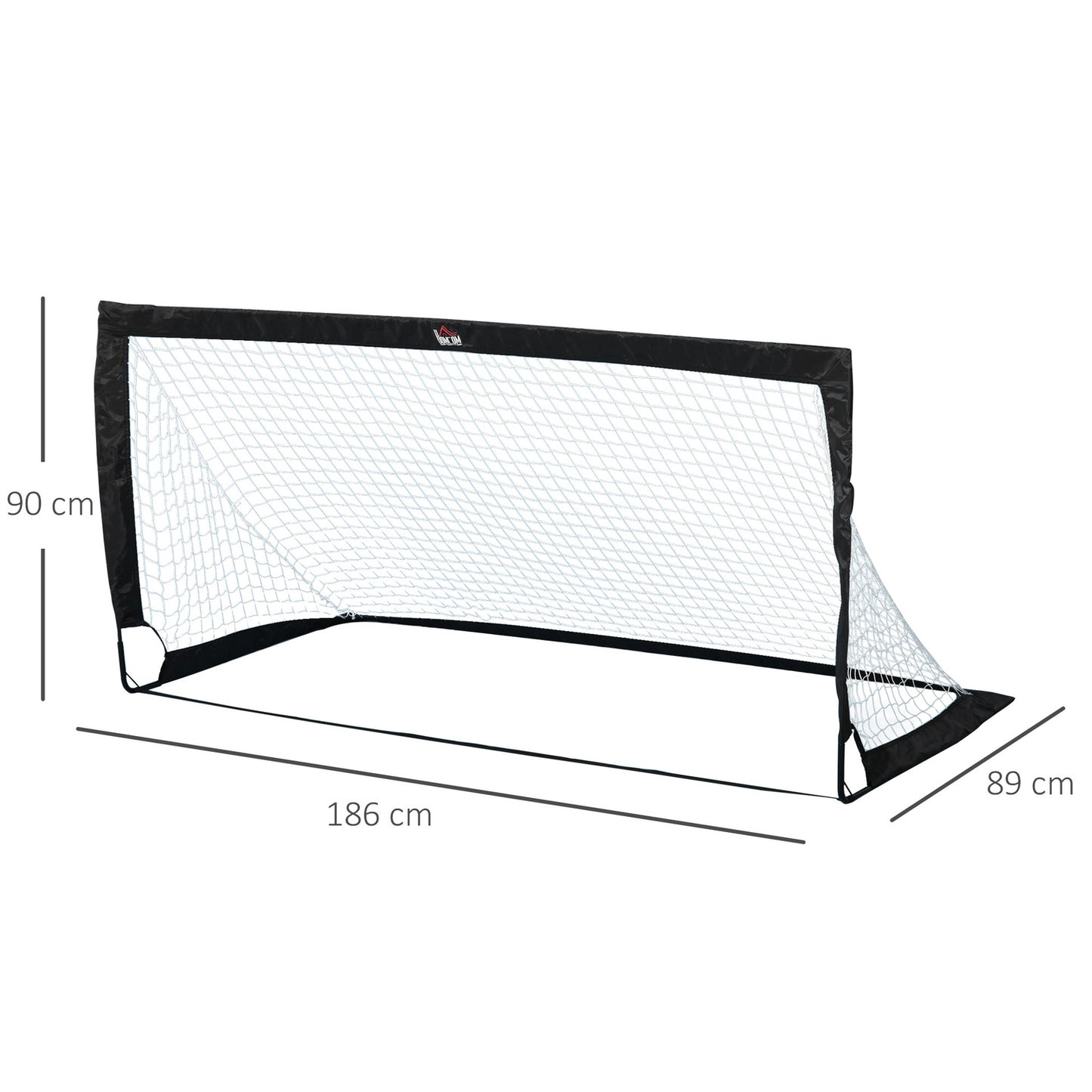 Folding mini soccer goals in steel and Tetrolon, set of 2