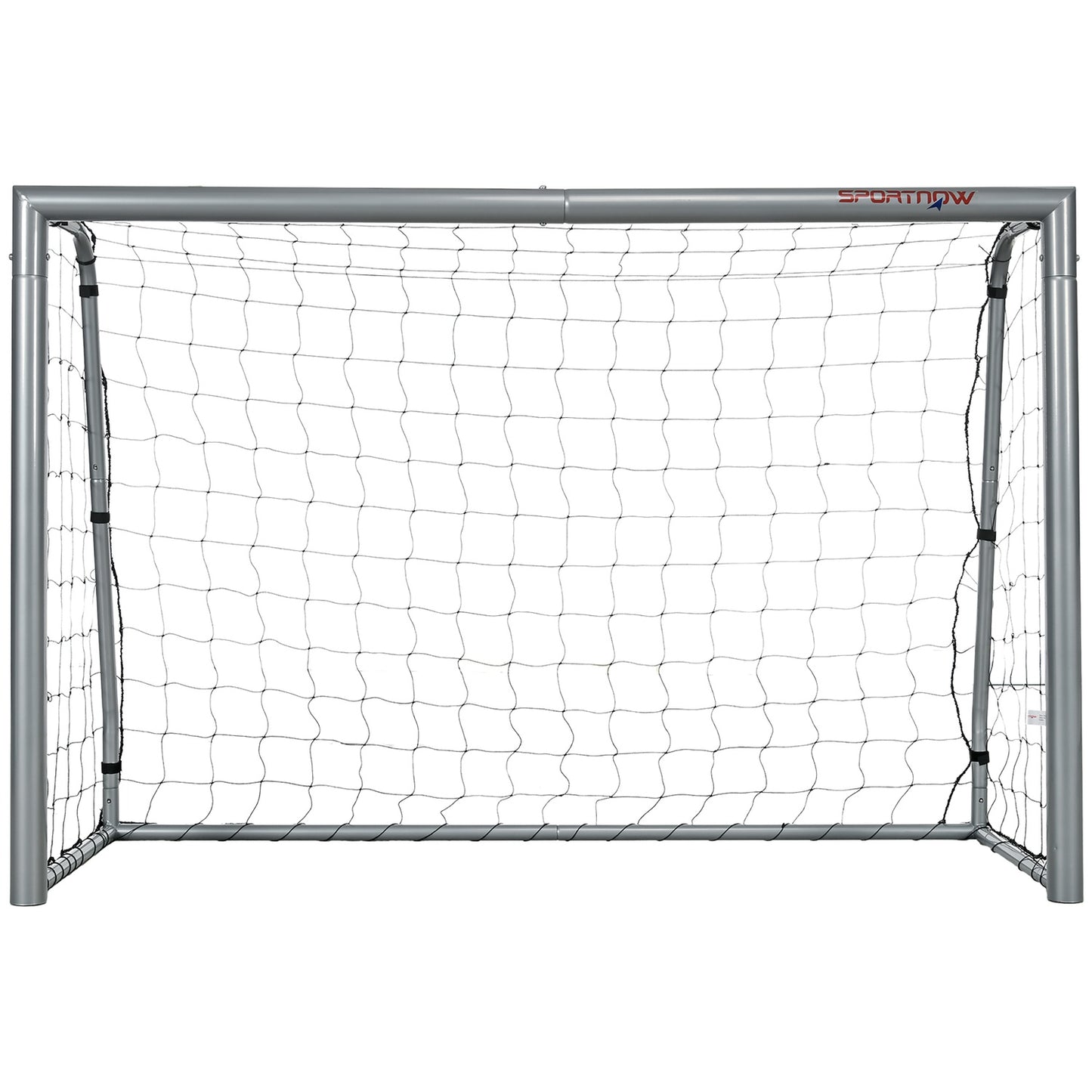 Soccer goal in steel with PE Mesh, 240x85x160 cm, Grey
