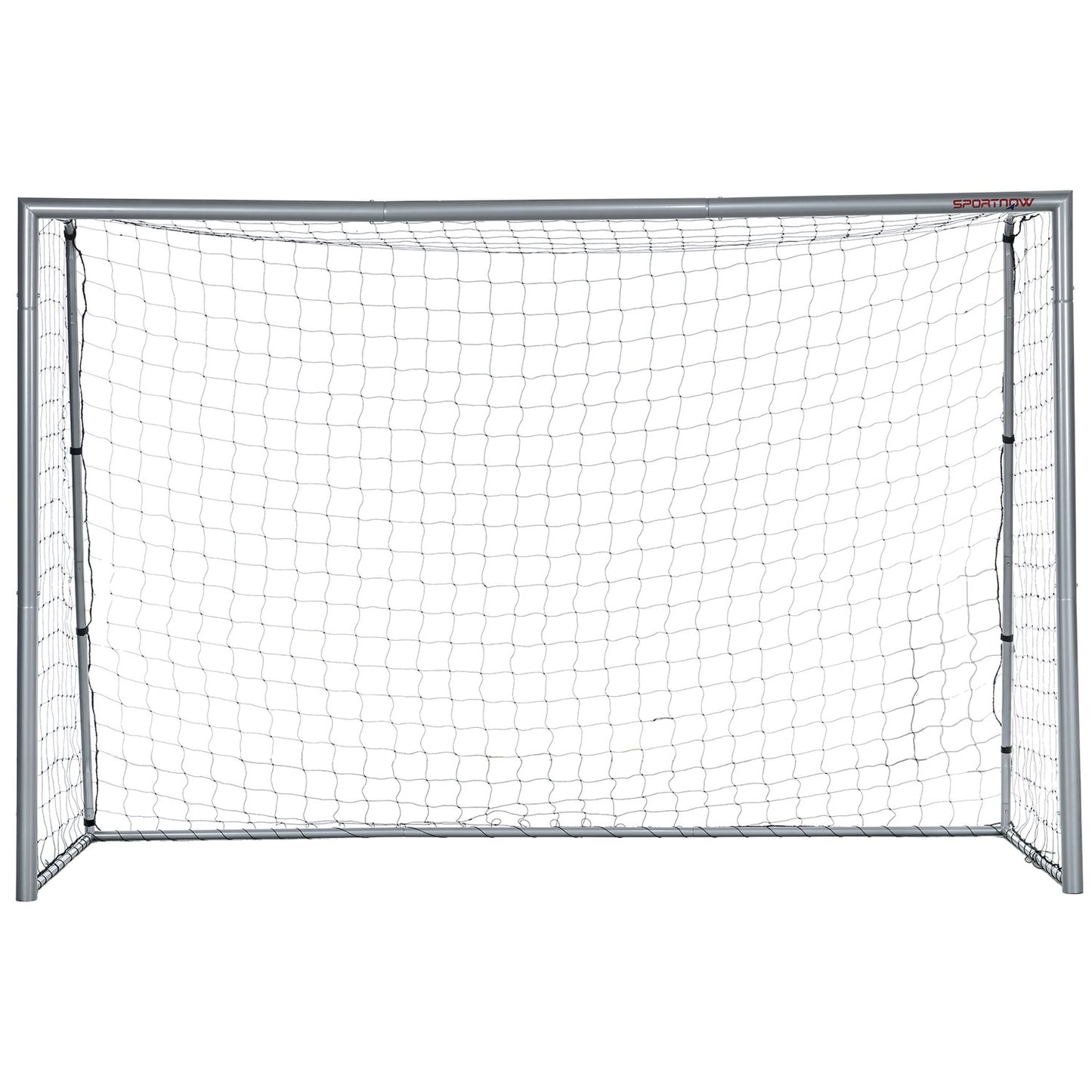 Soccer goal in steel with PE Mesh, 300x120x200 cm, Grey