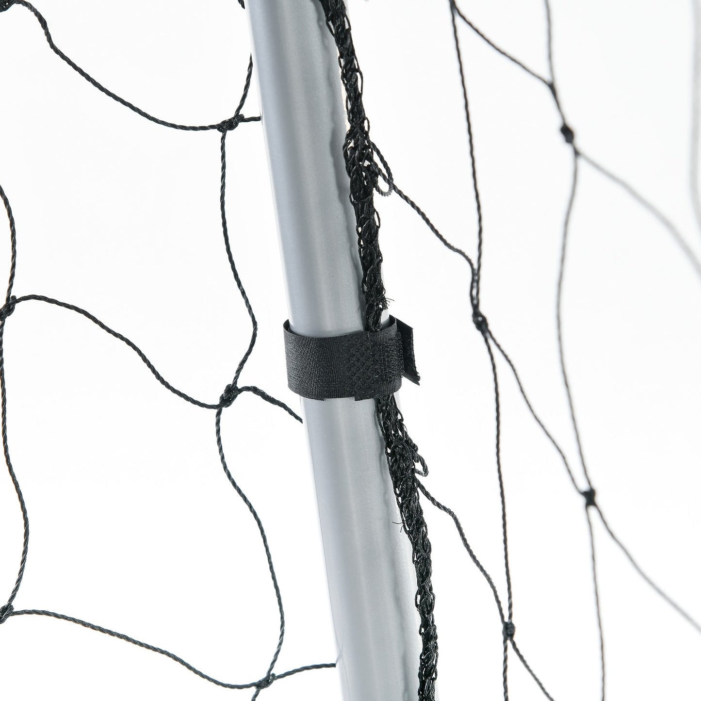 Soccer goal in steel with PE Mesh, 300x120x200 cm, Grey
