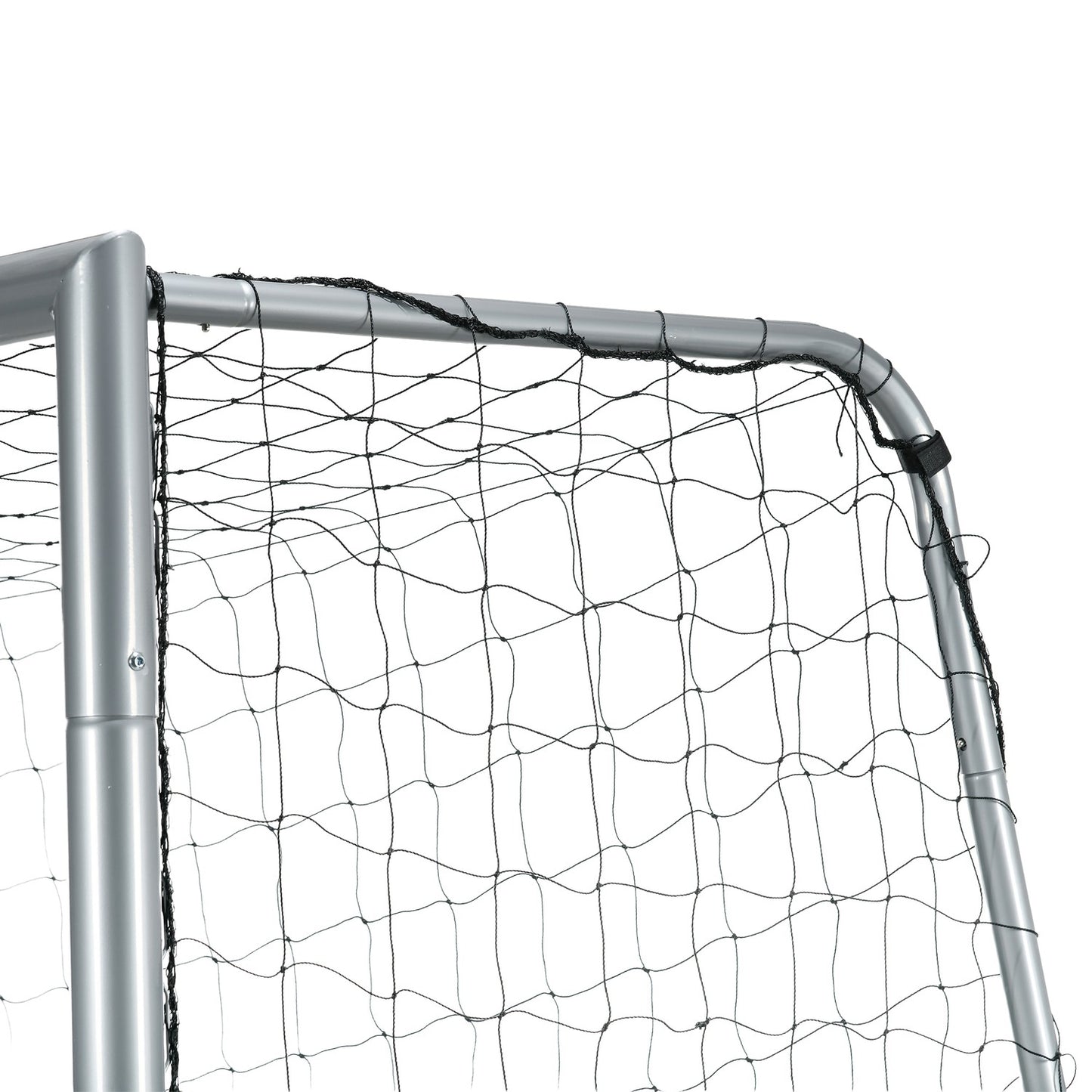 Soccer goal in steel with PE Mesh, 300x120x200 cm, Grey