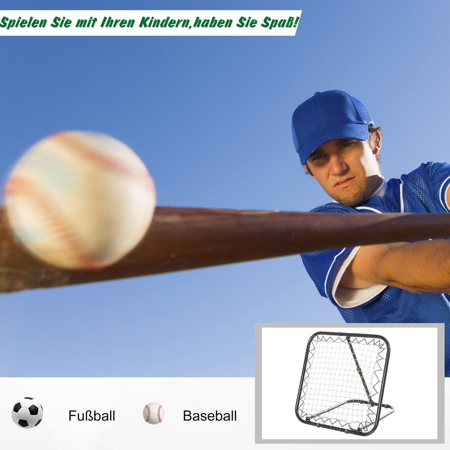 Football Kickback Rebounder, adjustable levels, 78x84x65 cm