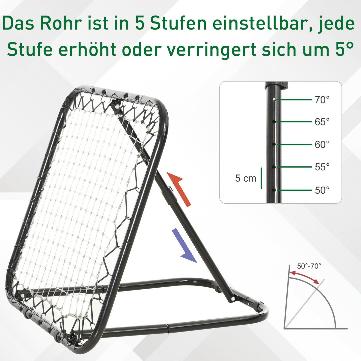 Football Kickback Rebounder, adjustable levels, 78x84x65 cm