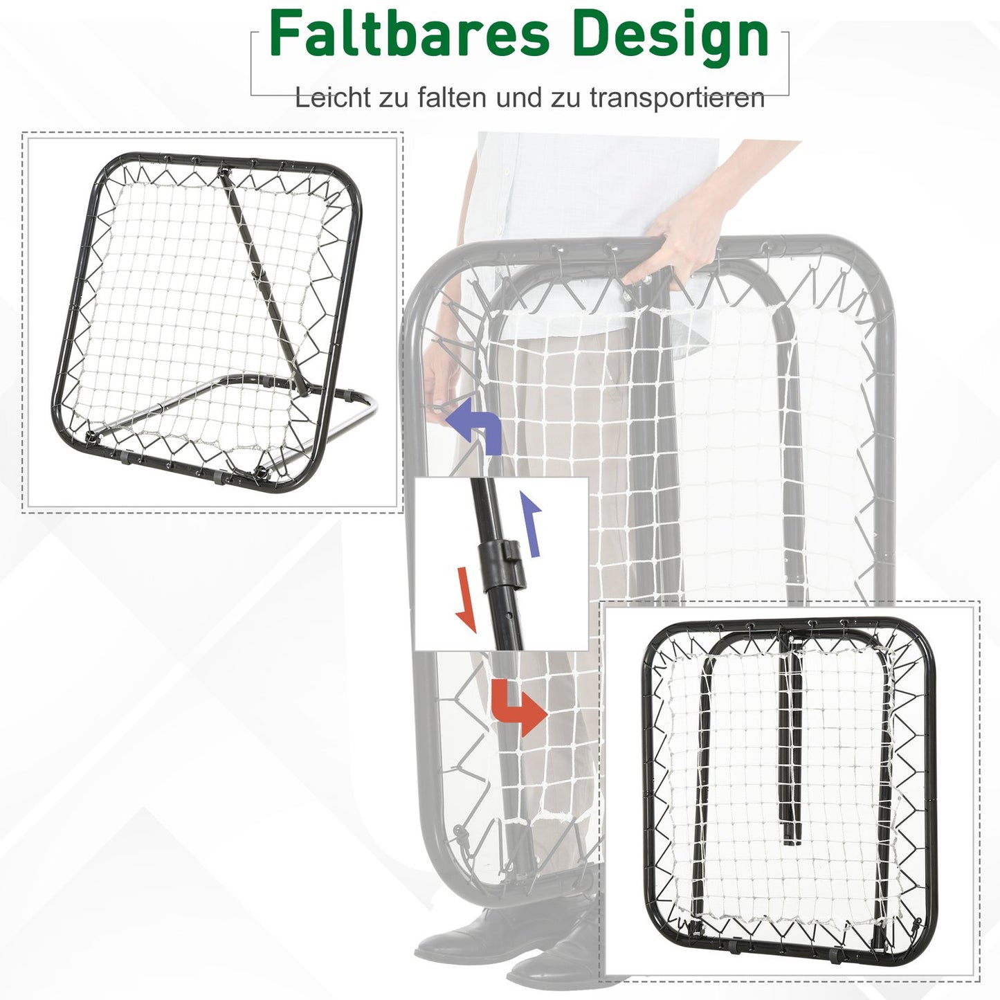 Football Kickback Rebounder, adjustable levels, 78x84x65 cm