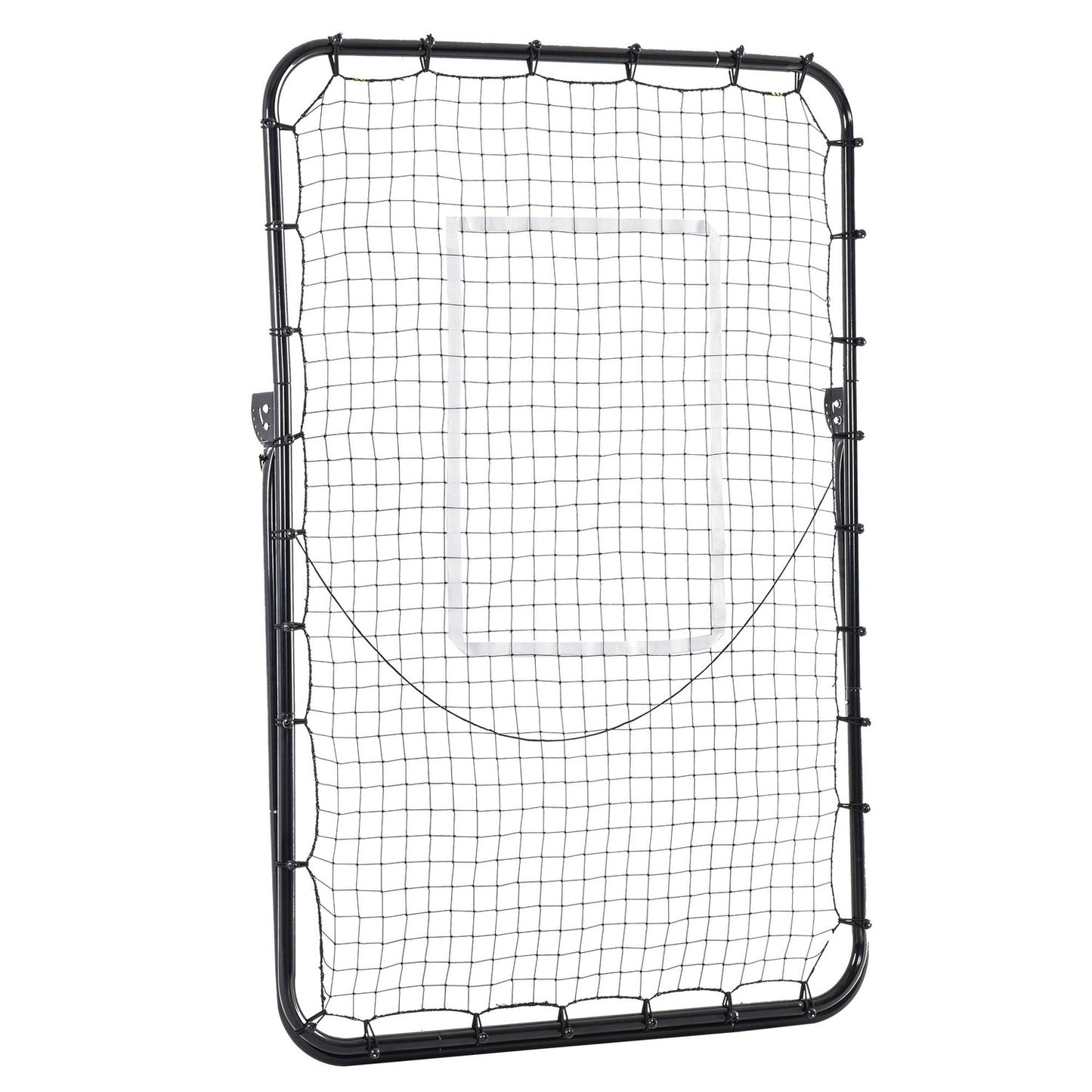 Soccer rebounder goal, folding back wall, adjustable levels